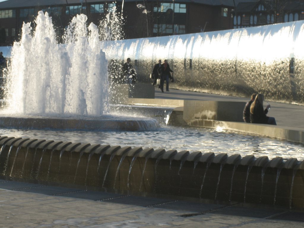 Sheffield, Water Feature, Outside Station by chirpycharlie