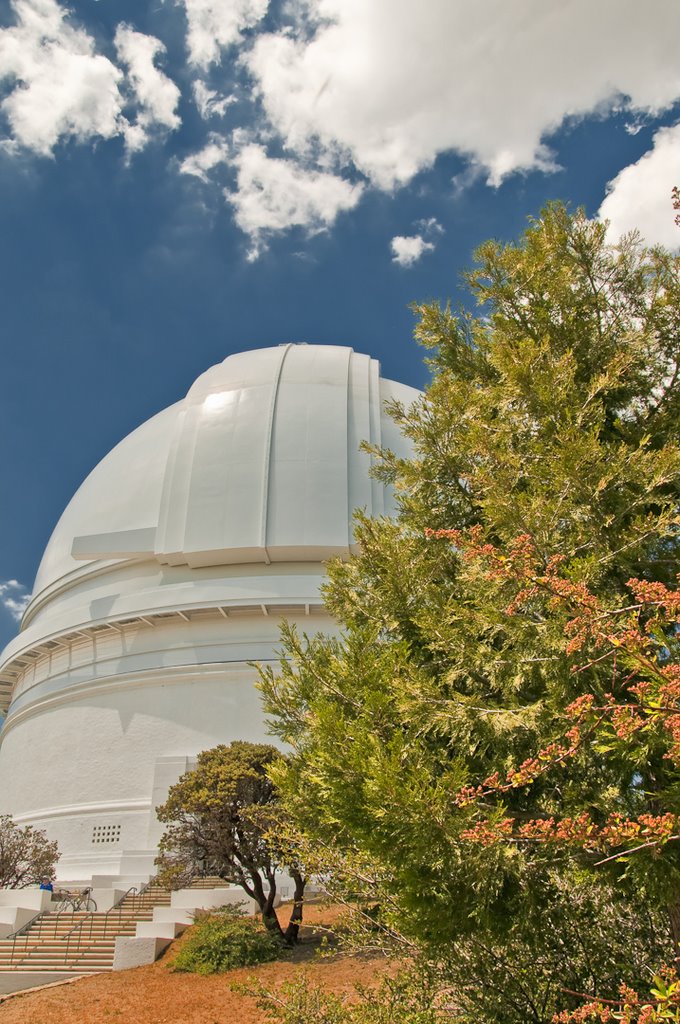 The dome houses the 200 inch Hale Telescope, site construction began in 1936 and the dome was started one year later. by Fred Henstridge