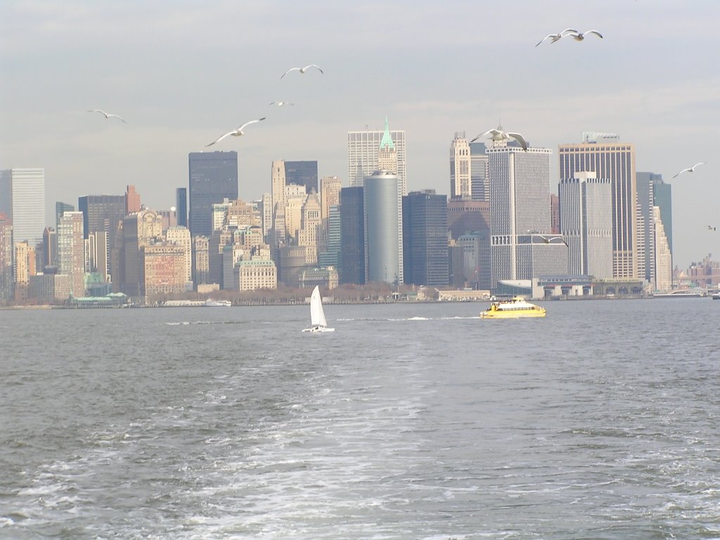 New York: From the Statten Island Ferry, November 2005 by Michael Abrahams