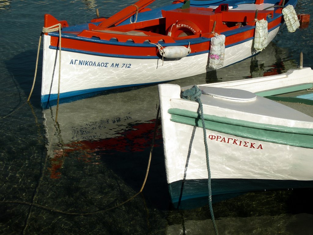 Pollonia, boats in the sunset by Danny Baeyens