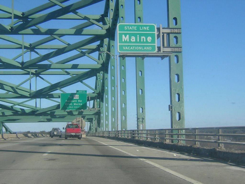 Piscataqua River Bridge, I-95, Maine State Line, 2-21-2009 by Kyle Stephen Smith