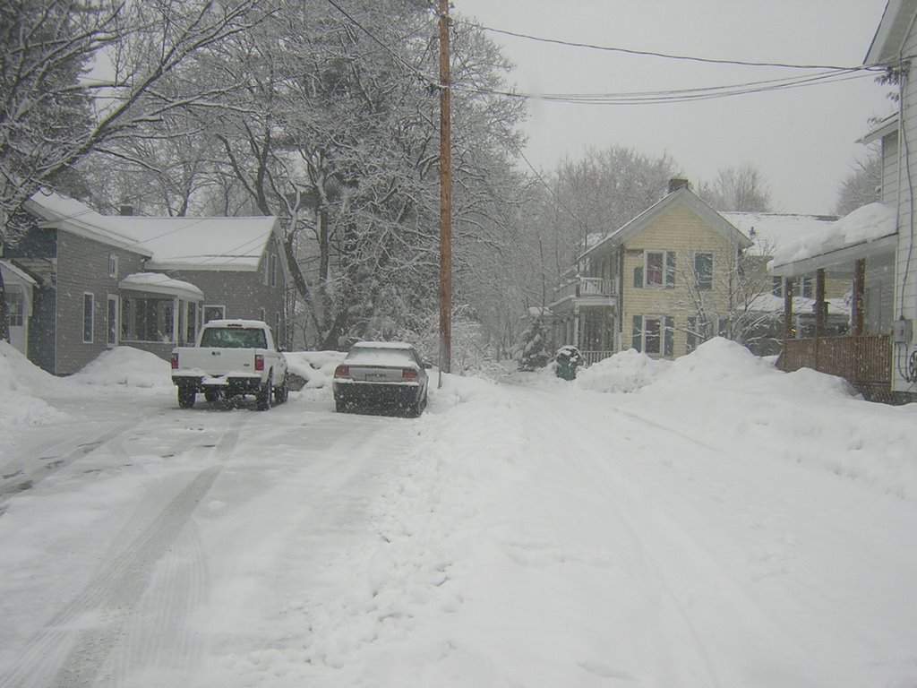 North Pearl Street During Snowstorm 2-23-2009 by Kyle Stephen Smith