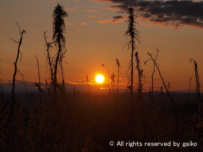 Sunset -Dempstar highway, Yukon- by gaiko