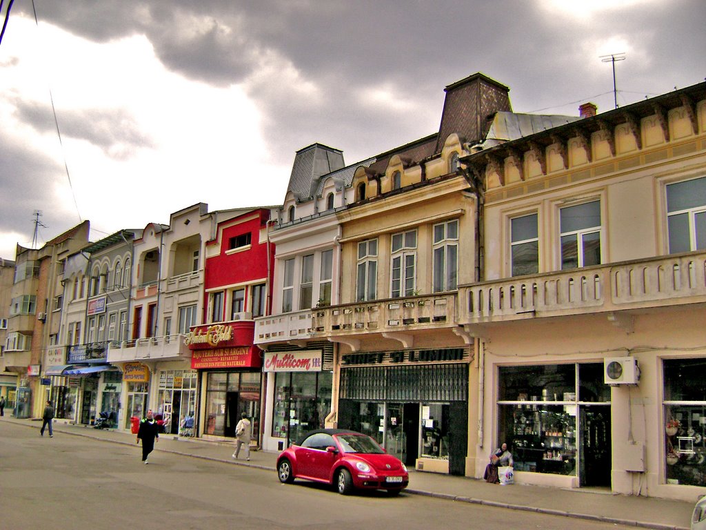 Cuza Voda the main street in the old downtown by Laurentiu Mitu