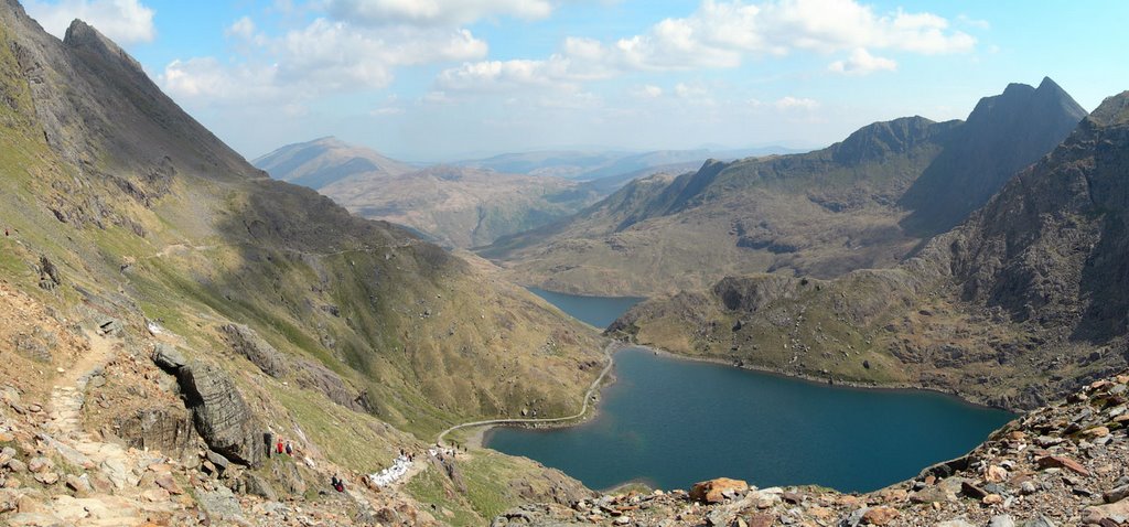 Lake below Snowdon - The Miners Track, Easter by Adrian Farwell