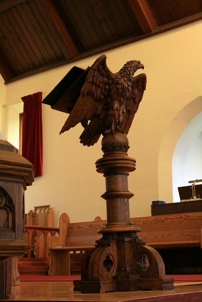 Bald Eagle Podium at Mammoth Springs Chapel, Yellowstone by zulou