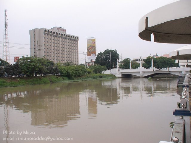 View Hotel Sahid from Submarine Museum by Mirza Mosaddeq