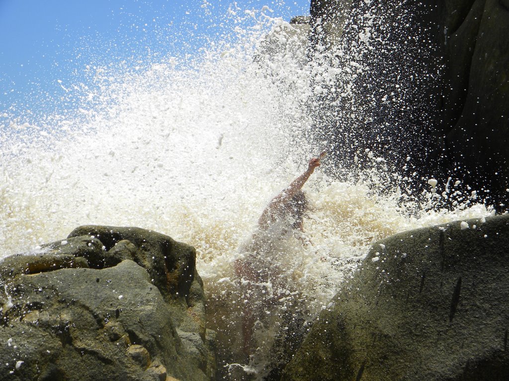 Honey Get A Shot Of The Water Splashing Behind Me by st.mimi