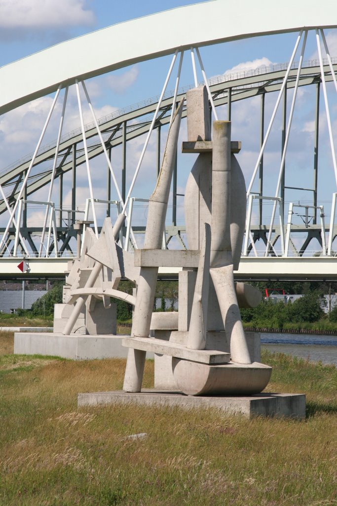 Objecten verbonden aan de spoorbruggen over het Amsterdam Rijnkanaal; Utrecht-Lage Weide by Carl030nl