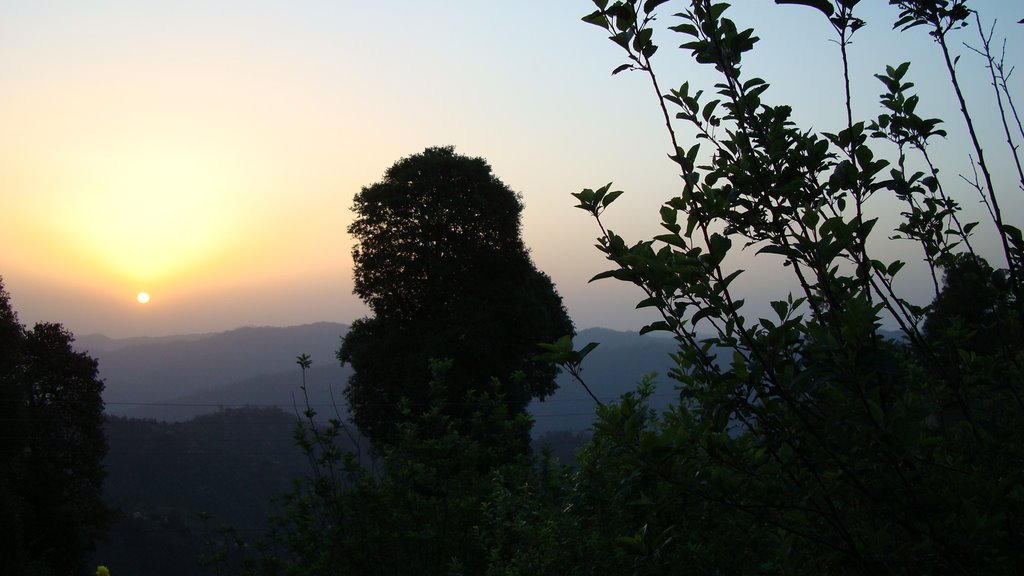 Sunset at Binsar by pradeepmalik