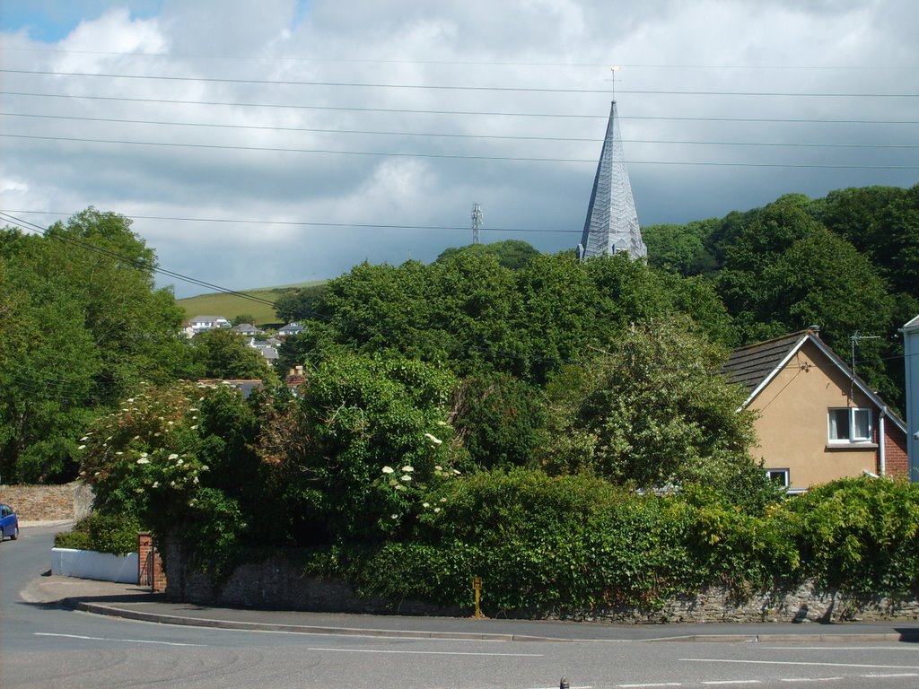 St Brannocks Church Spire taken from Chaloners Road, Braunton, June 09 by sarahjwilson