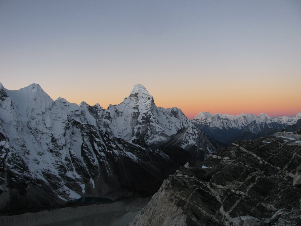 Daybreak while ascending Island Peak by jeffrey74