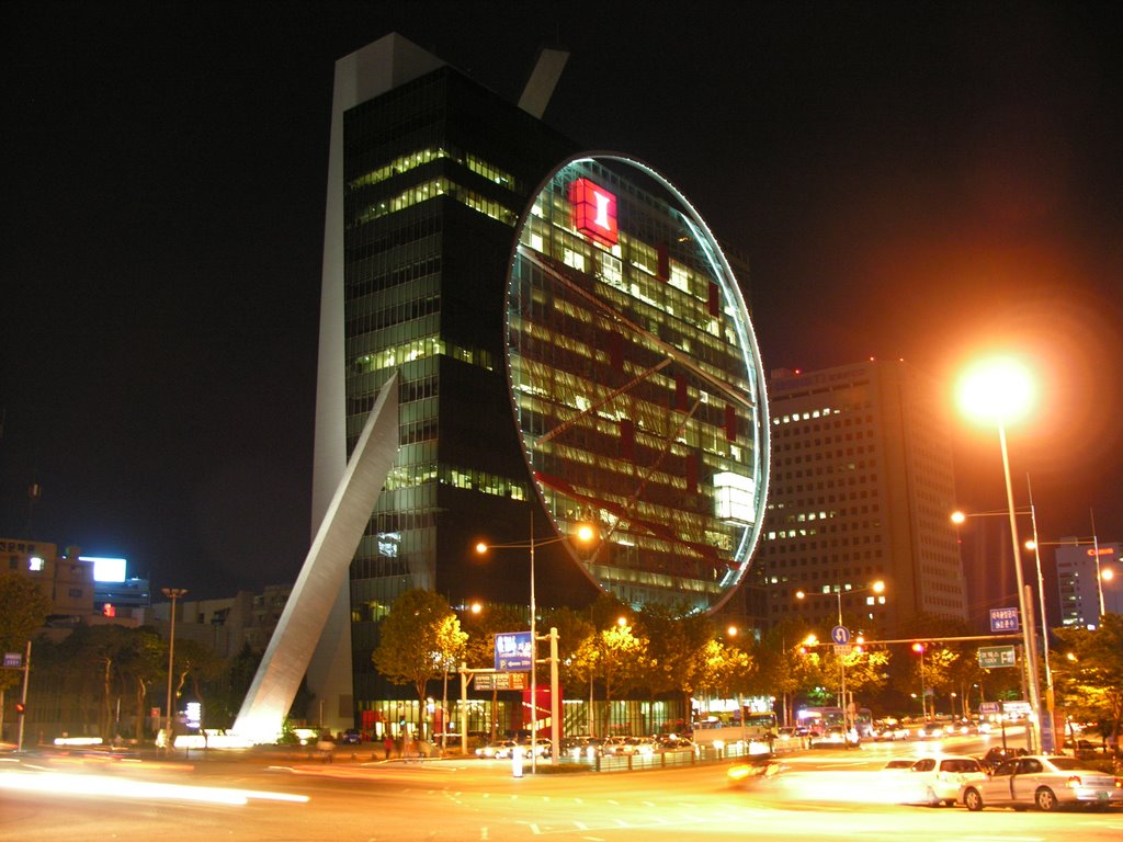 Night View of I-Park building, from COEX Entrance by fairlane_68