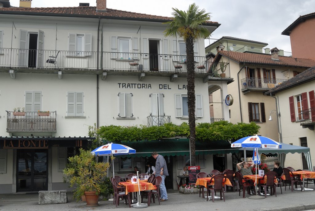 Trattoria along the lakeside, Locarno, Switzerland by Kevin Scott