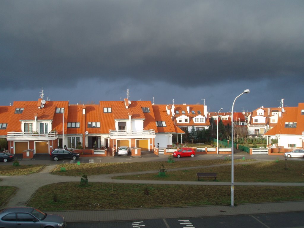 Biwakowa street just before the storm by ttomekk