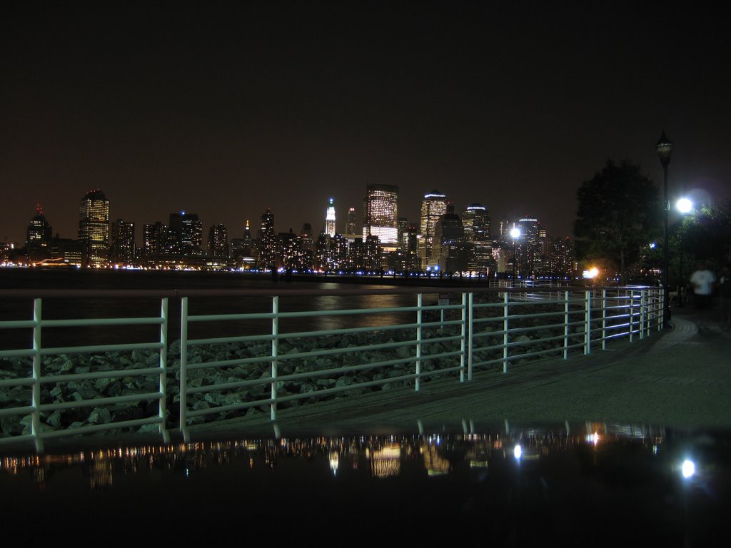 New York City, NY Skyline from Jersey City, NJ at Night by caugusty