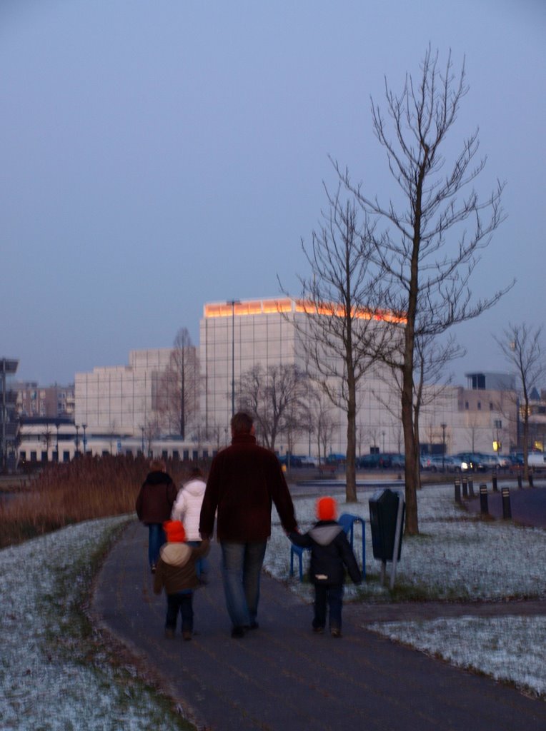 De lawei bij avond in de winter by Rob1803