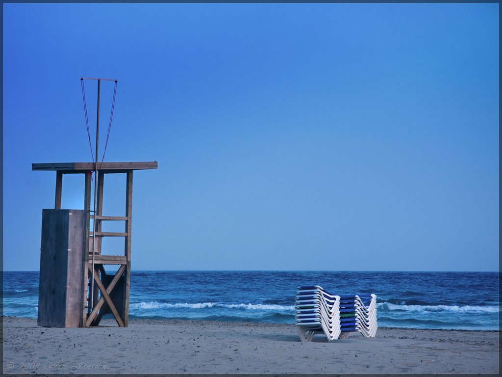 An evening on the Beach, Son Bou, Menorca, Spain by Wim Janssen