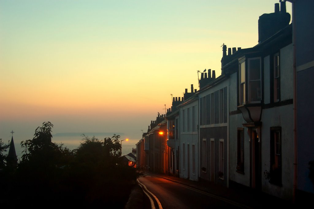 Tregenna terrace at dawn on a September morning by Chris Scaysbrook