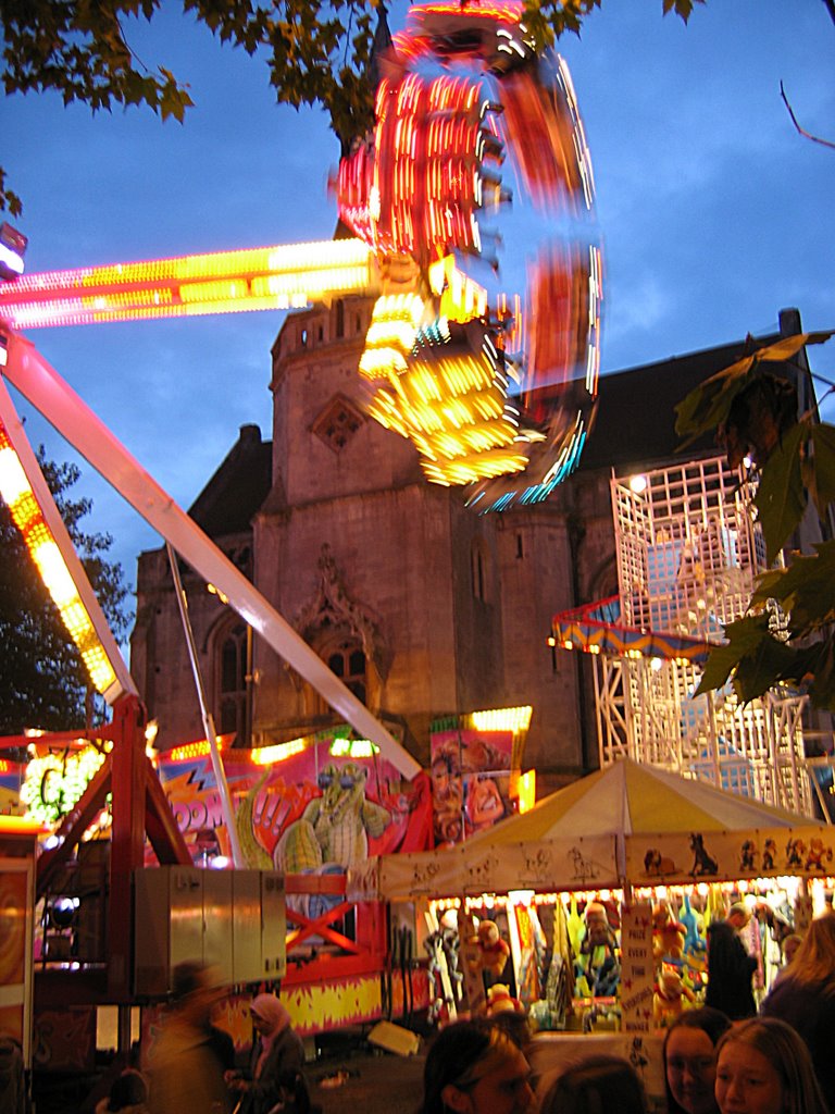 Banbury market place at the Michaelmas Fair by andrewsbrown