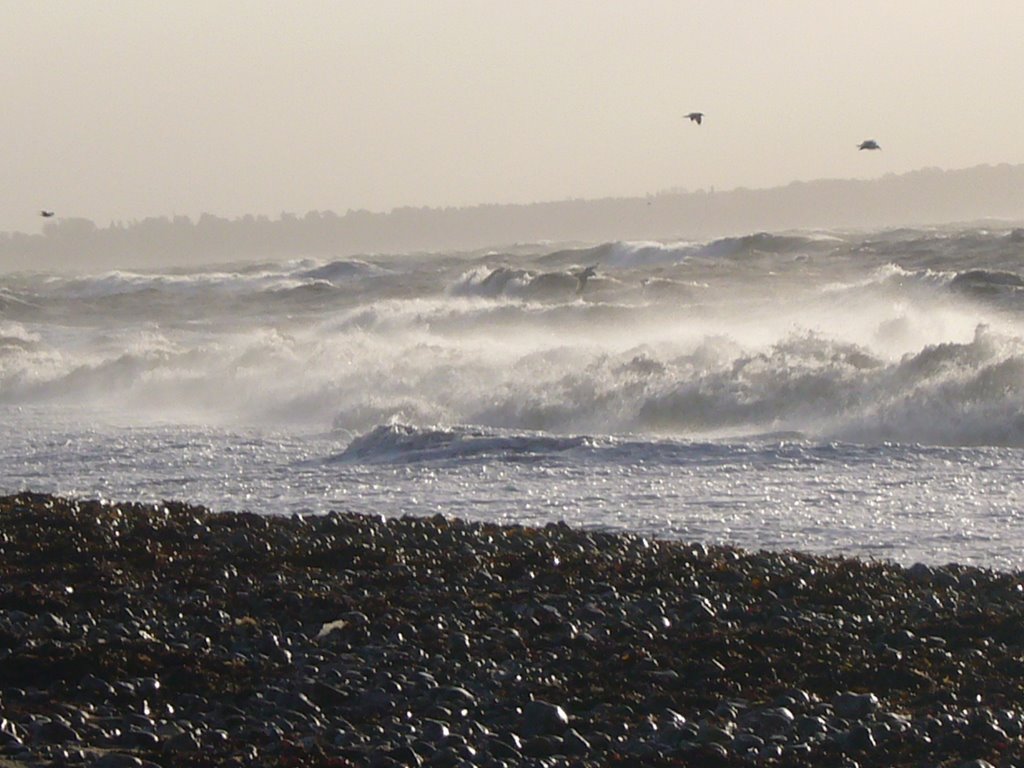 Storm över havet i Viken by Henrik Bodin