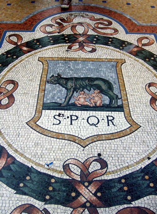 Romus and Romulus mosaic-Galleria Vittorio Emanuele-MİLANO İTALY by aloglu