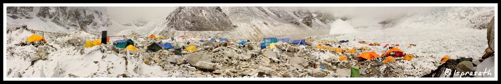 Panorama of Everest Base Camp by lsprasath