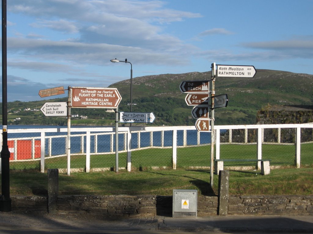 Signs in Rathmullan, Co Donegal, Ireland by cathroir