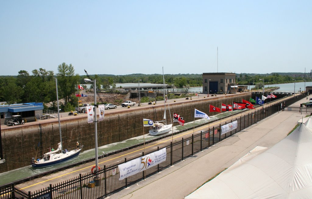 Lock 3 raising sailboats, Welland Canal by KathyT