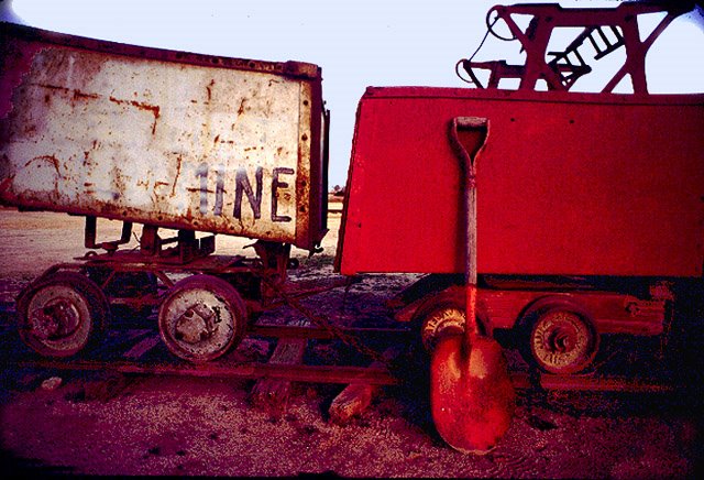 Mining Carts in Red and White by Larry3