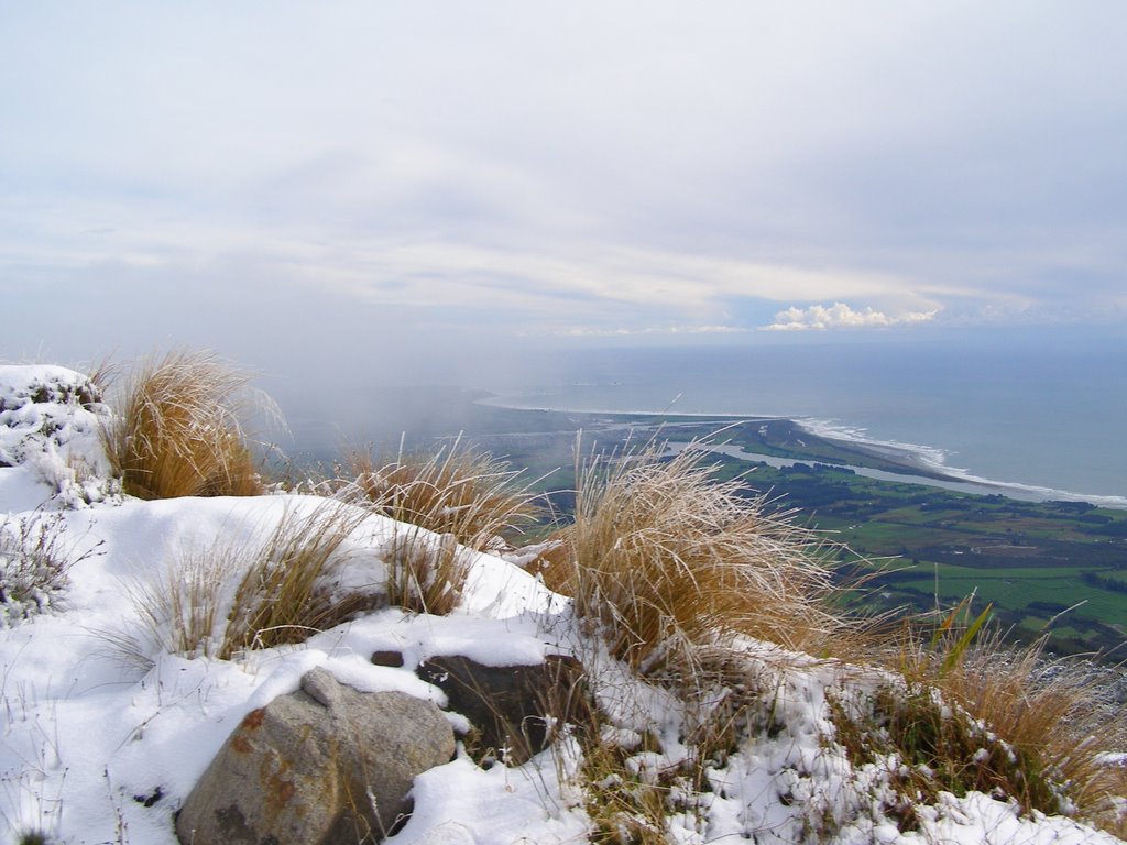 Overlooking Westport from MT Rochfort, NZ by jonitsu