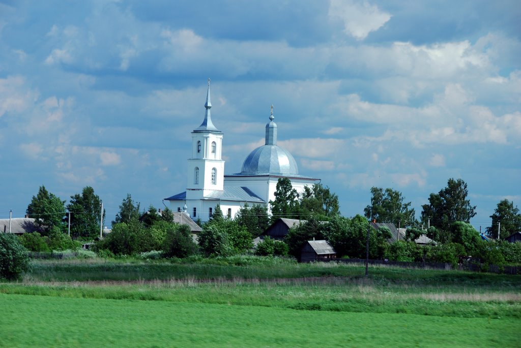 Church near Vozdvizhenye, 06/2009 by Val Kulkov