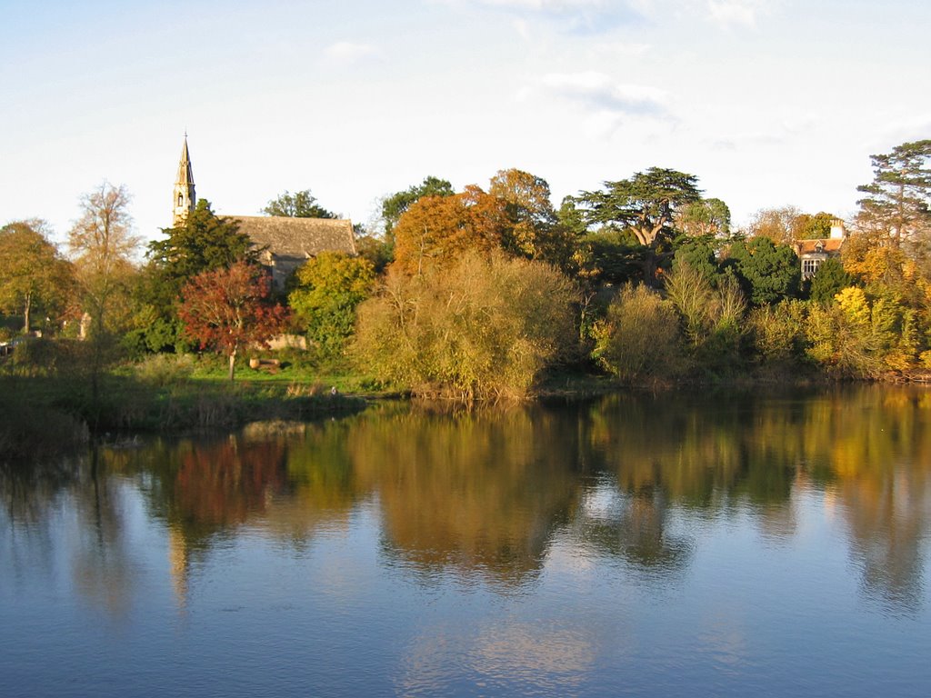 The Church and the Thames, Clifton Hampden by andrewsbrown