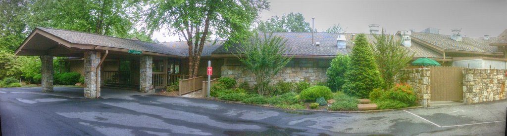 Clubhouse front on a rainy day (Cellphone panorama) by David Brown Photogra…