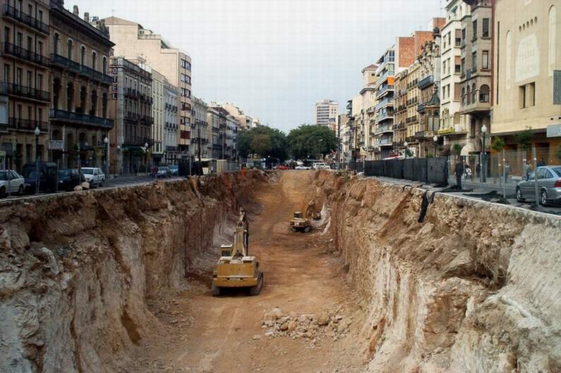 2001: Obras del párking de la Rambla Nova by www.payasoenrico.com