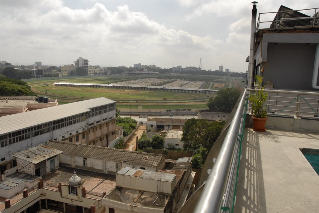 View from rooftop Citadel Hotel- Bangalore Racecourse by Dinesh N