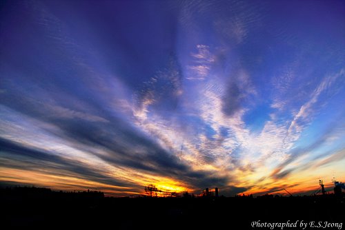 Sunset in Westhafen, Berlin by Eun-Soo Jeong