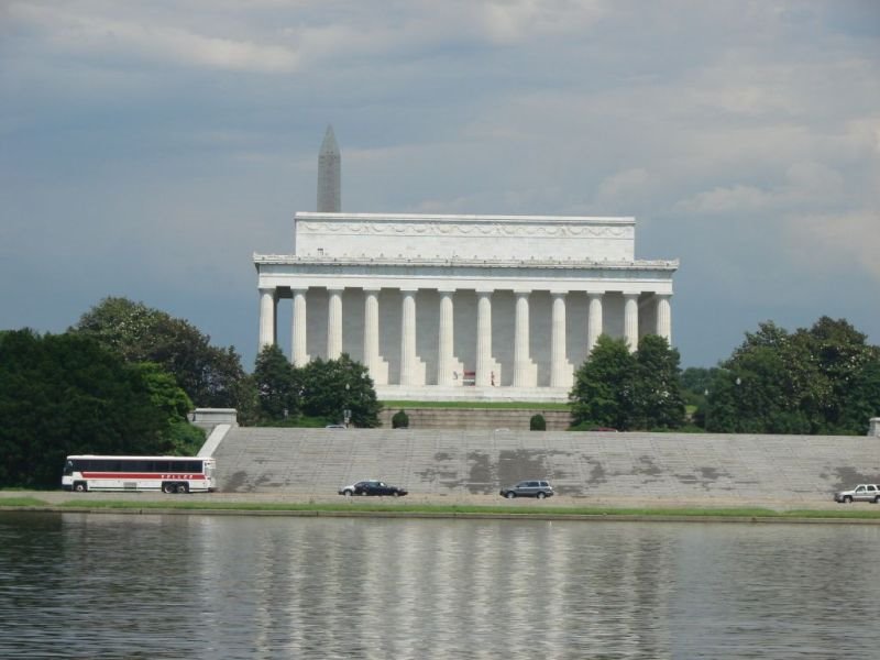 Lincoln Memorial from Potomac River by dsmacdonald