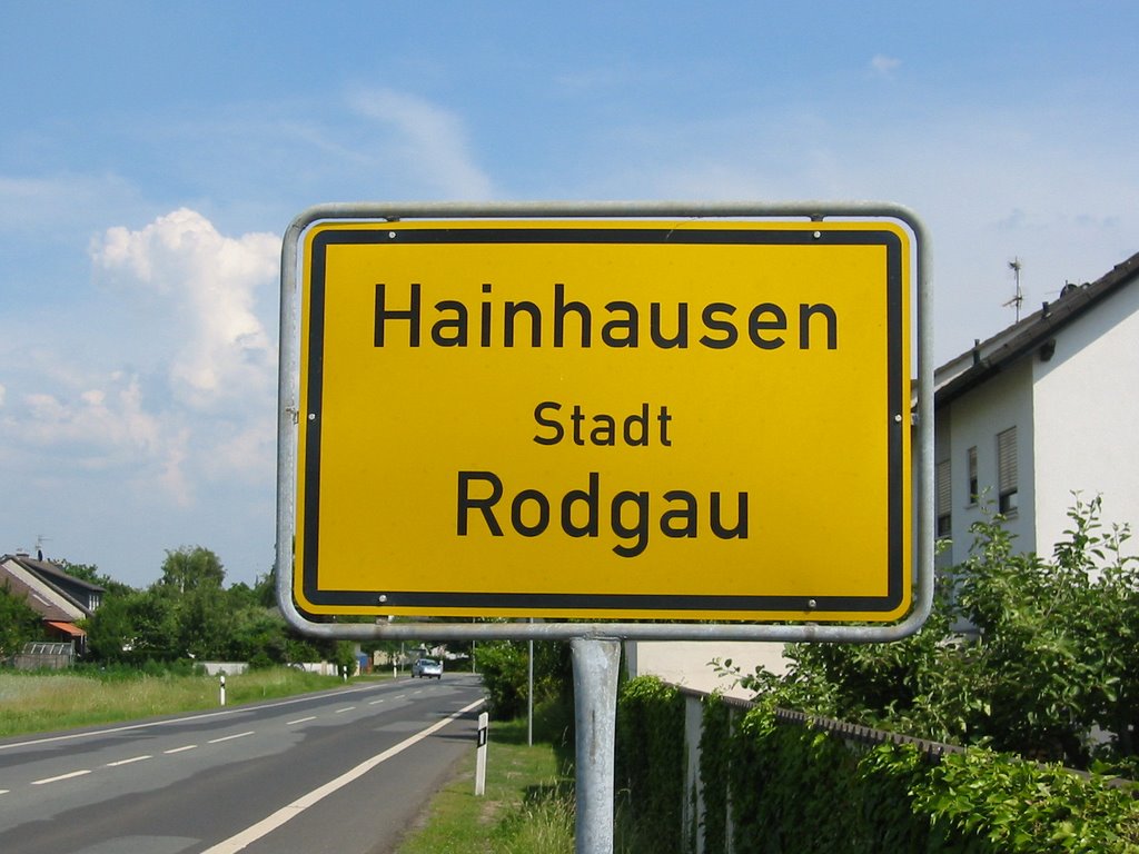 Ortsschild Rodgau Hainhausen by rod@gau