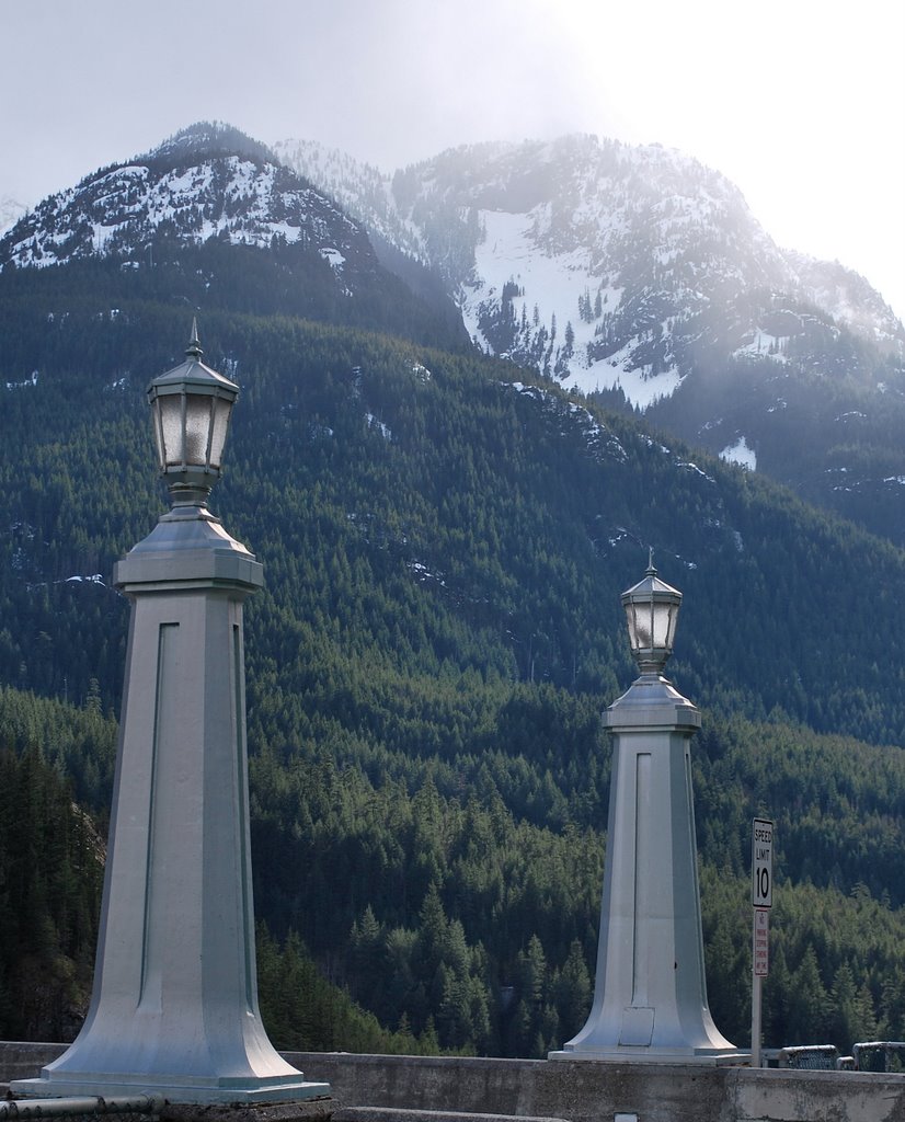 Diablo Dam and Pyramid Peak by C. Harmon