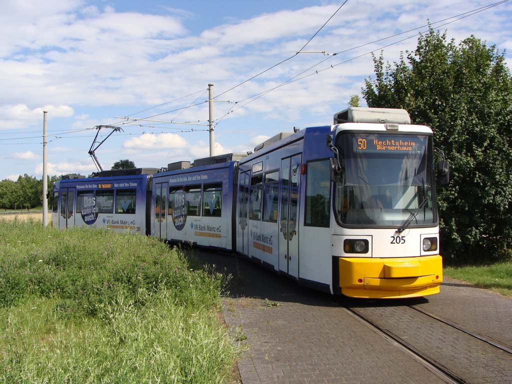 Tram in der Gleisschleife Bürgerhaus by FloMZ