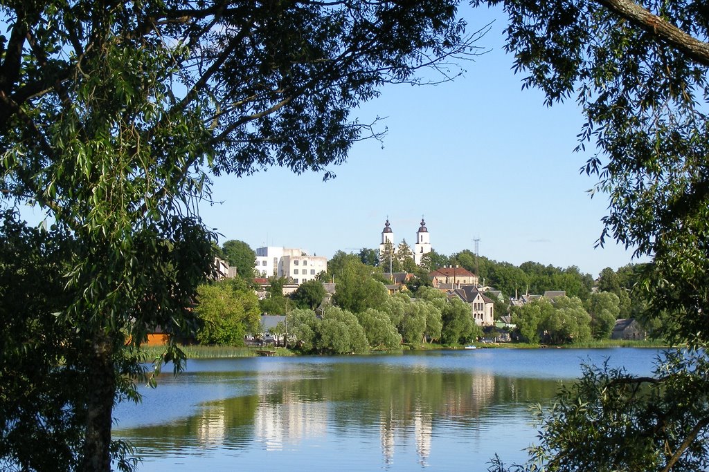 Church and the lake by foxhund88