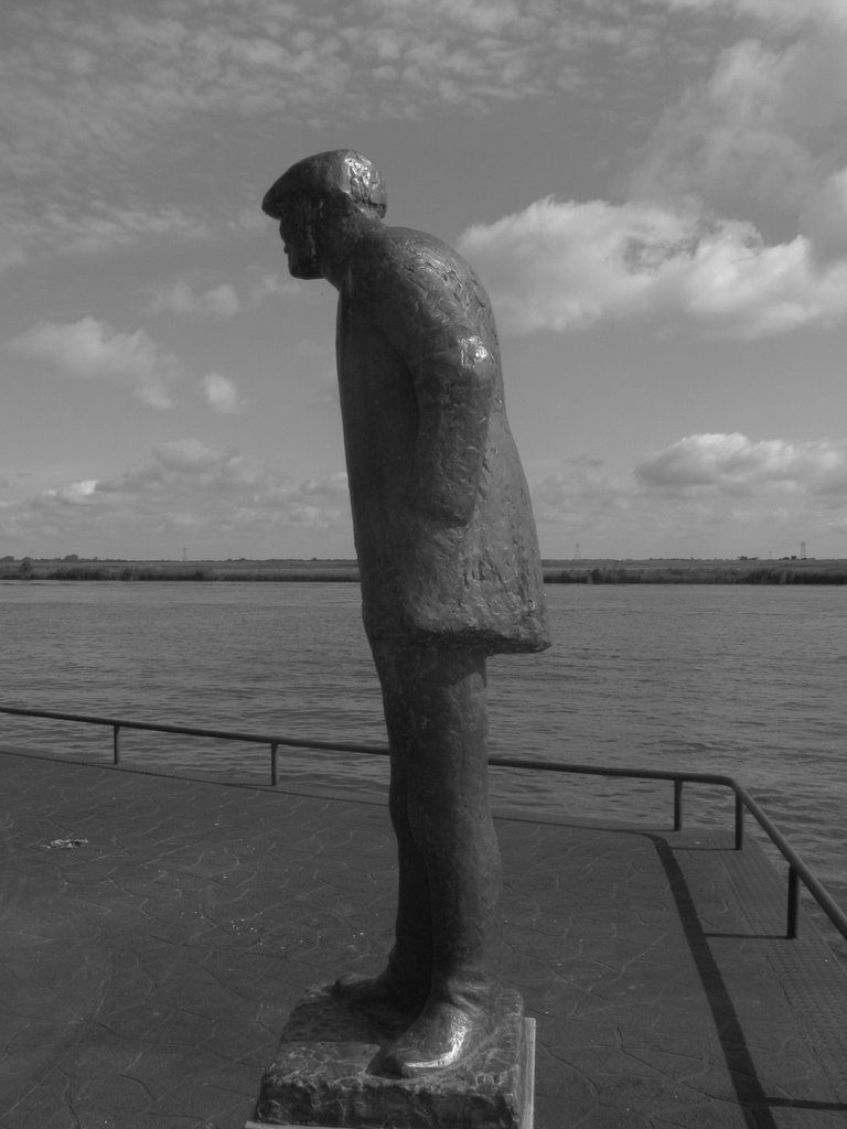 De veerman bij de haven in genemuiden by leendert_beens