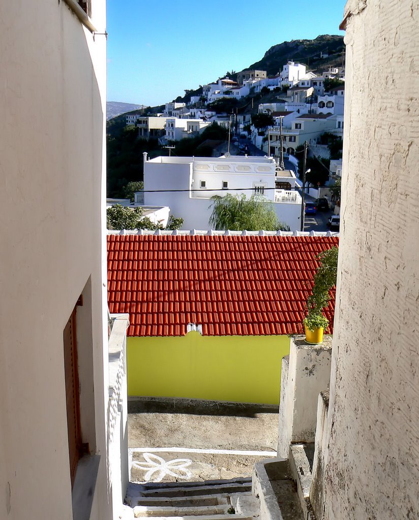 Yellow house in Volada, Karpathos by VilleV