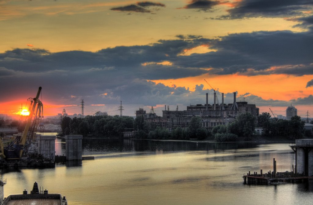 Ribalskiy Bridge Sunset by Max Botev