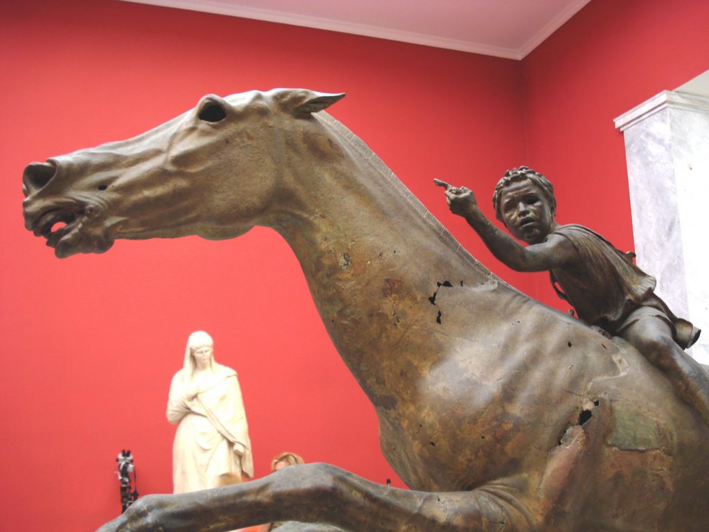 Boy rider and horse - Athens Archaeoligical museum by Kostas Grammenidis