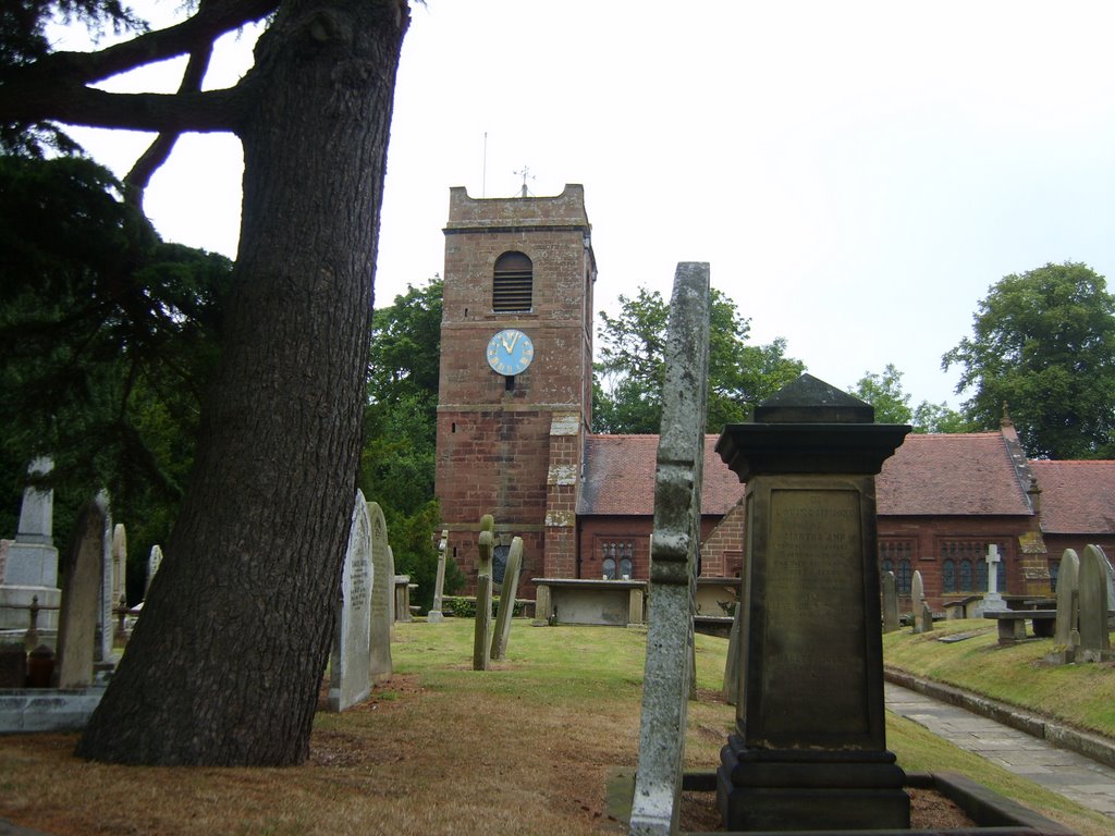 St Bartholomew's Church. Great Barrow across the graveyard by Bigdutchman