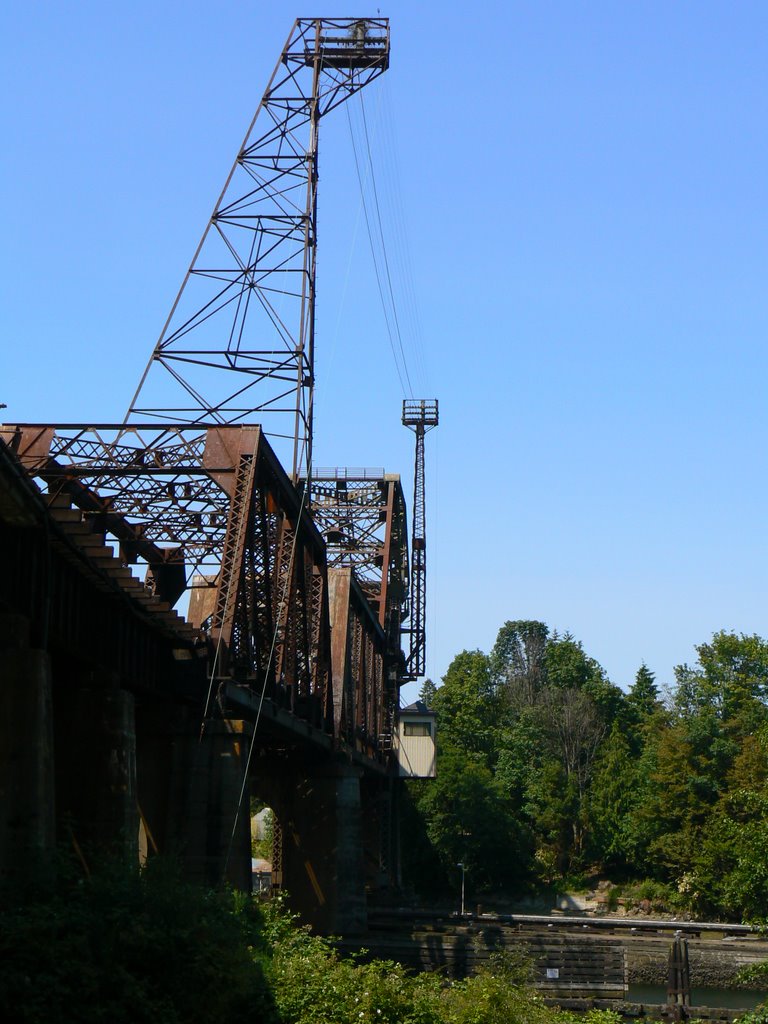 Train Bridge at Hiram Chittenden Locks, Seattle, WA by Tim Crow