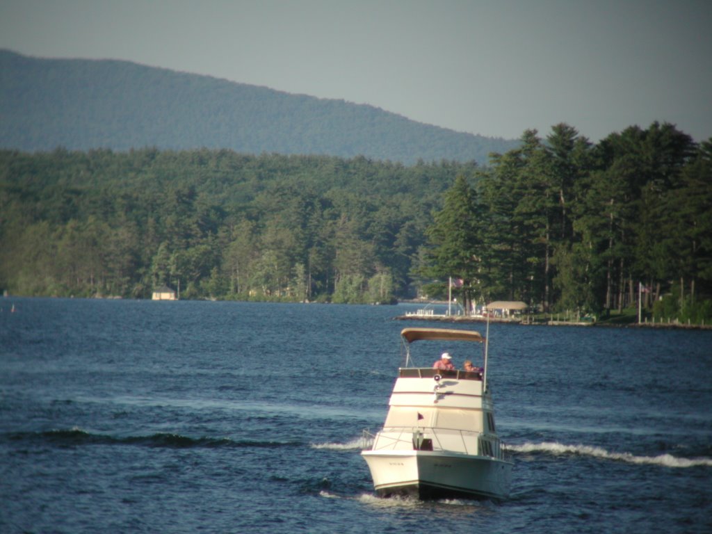 Boat on Lake Winnipesaukee by Androscoggin