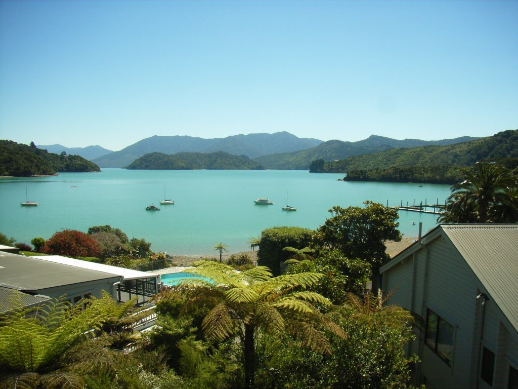 Magnificent view at bay from Portage Resort by Arjan Veen